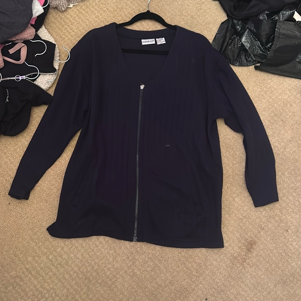 Navy sweater zip up